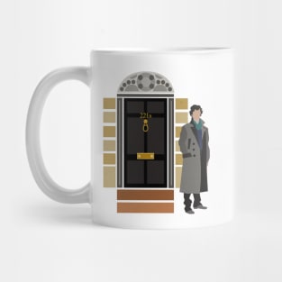 Sherlock Outside 221b Mug
